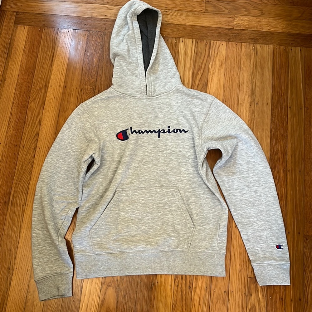 Gray Boys Champion Hoodie - size youth XL